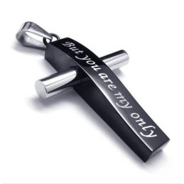 Titanium Stalen Kruishanger Ketting Voor Heren