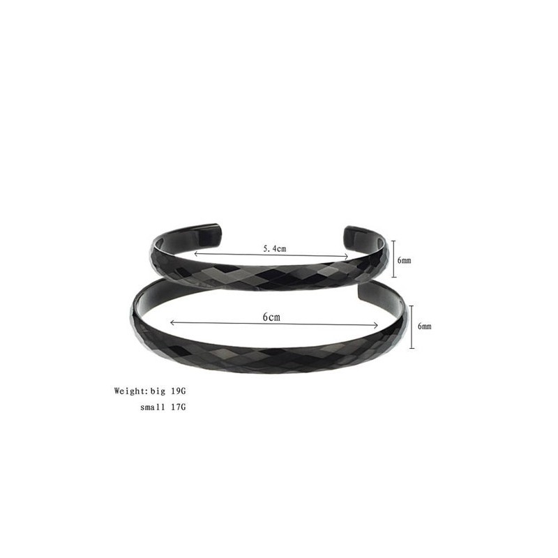 Zwarte Wolfraam Hoogglans Koppel Armbanden C896