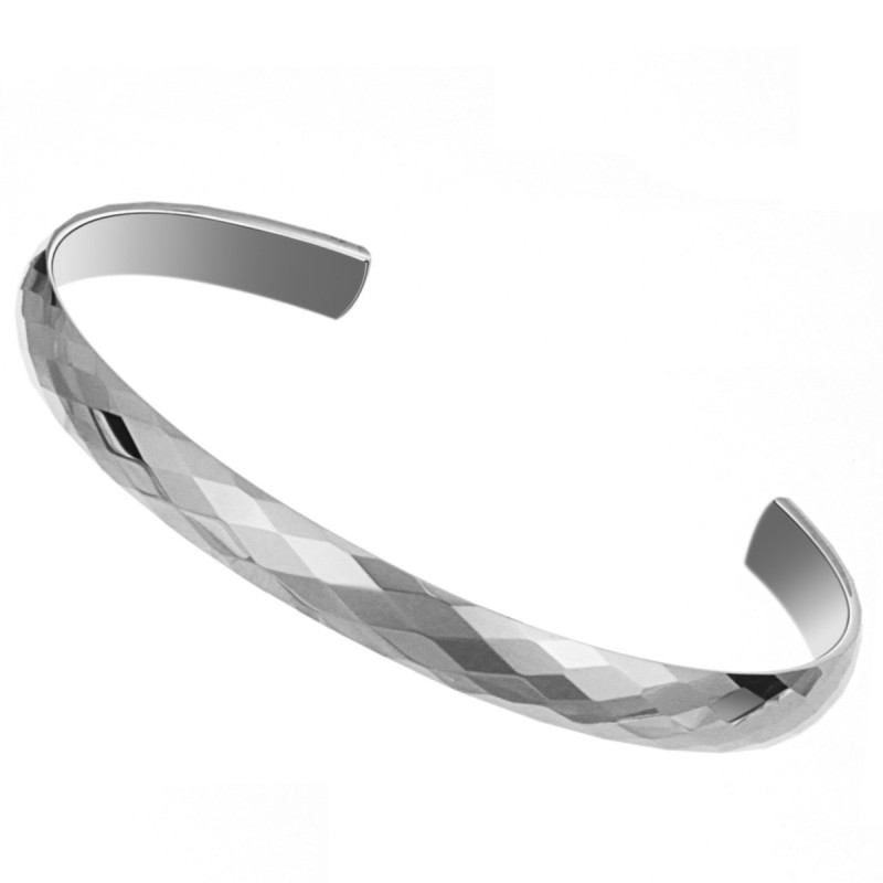 Wolfraam Zilveren Hoogglans Bangle C897