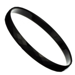 Zwarte Wolfraam Hoogglans Armband C888