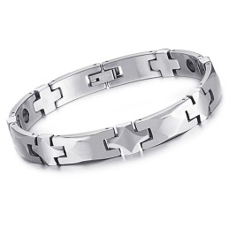Gezonde Hoogglans Wolfraam Armband Met Energiemagnetische Steen C938
