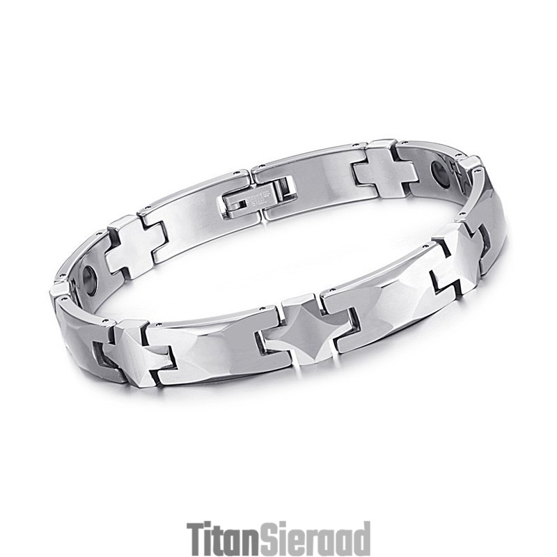 Gezonde Hoogglans Wolfraam Armband Met Energiemagnetische Steen C938 Gezonde Hoogglans Wolfraam Armband Met Energiemagnetische Steen C938