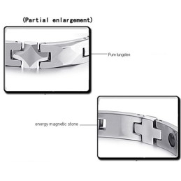 Gezonde Hoogglans Wolfraam Armband Met Energiemagnetische Steen C938
