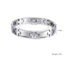 Gezonde Hoogglans Wolfraam Armband Met Energiemagnetische Steen C938