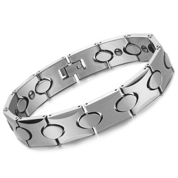Tungsten Zilveren Armband Met Energie Magnetische Steen C944