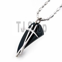 Sutra Man Zwart Symbool Titanium Stalen Hanger Ketting Cadeau