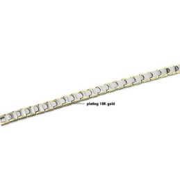 Armband Van Wolfraamzilver Met Tarweschakel En Plating Van 18 Karaat Goud C933