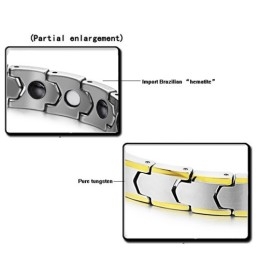 Armband Van Wolfraamzilver Met Tarweschakel En Plating Van 18 Karaat Goud C933