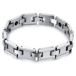 Wolfraam Zilveren H-Link Magnetische Energie Gezondheidsarmband C748