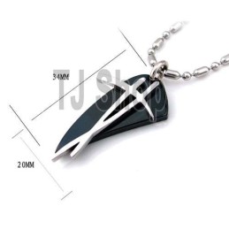 Sutra Man Zwart Symbool Titanium Stalen Hanger Ketting Cadeau