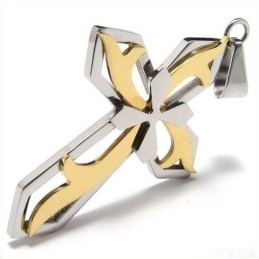 Noble Man 3 Layer 3 Cross Pure Titanium Hanger