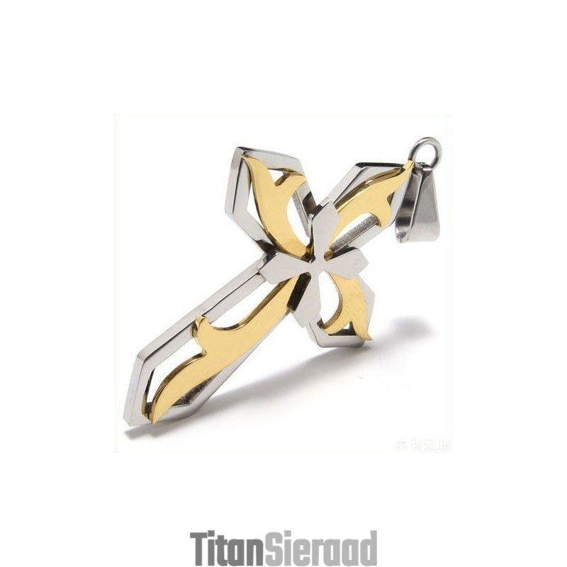 Noble Man 3 Layer 3 Cross Pure Titanium Hanger Noble Man 3 Layer 3 Cross Pure Titanium Hanger