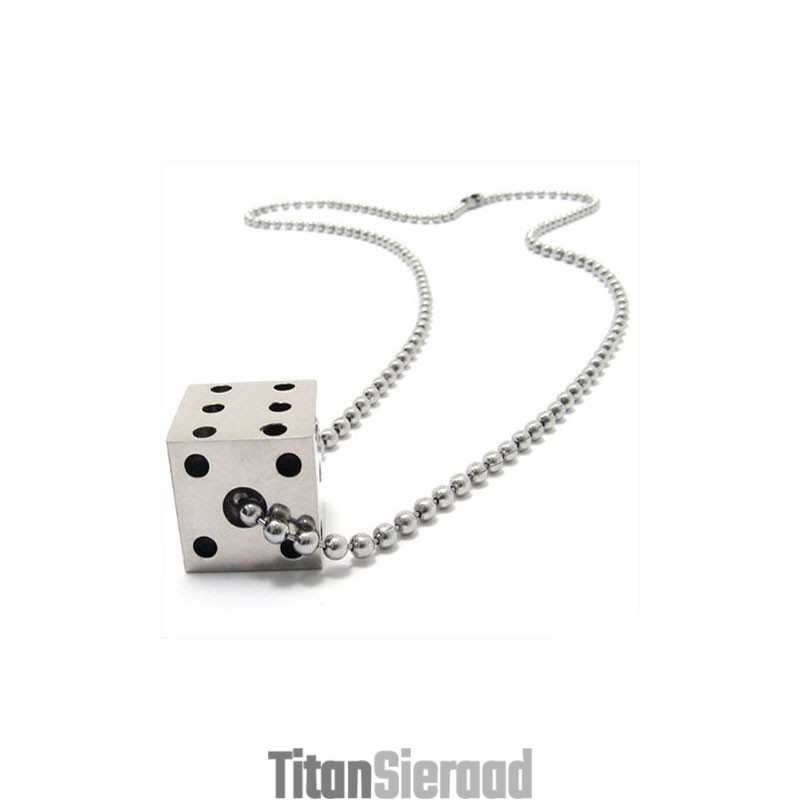 Cool Man Solid Dice Pure Titanium Kettinghanger