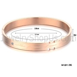Tatanium Roségouden Armbanden Voor Koppels Met Strass Steentjes C710
