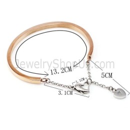 Tatanium Bangle Verstelbaar (Zwart, Zilver, Roségoud) Bg810