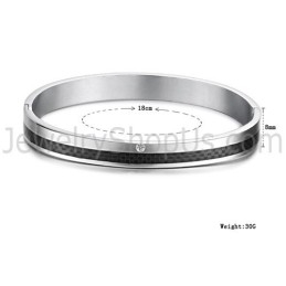 Tatanium Roségouden En Zwarte Rasterpaar-Bangles Met Strass-Steentjes C746