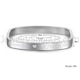 Tatanium Vierkante "Foreverlove" Armbanden Voor Koppels C865