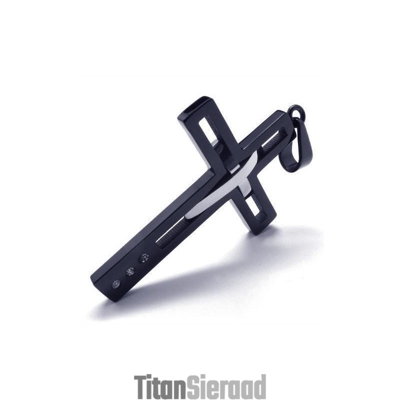 Cool Man Cross S Stalen Hanger Zonder Ketting En Doos Cool Man Cross S Stalen Hanger Zonder Ketting En Doos