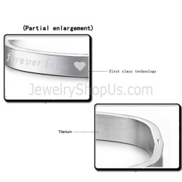 Tatanium Vierkante "Foreverlove" Armbanden Voor Koppels C865