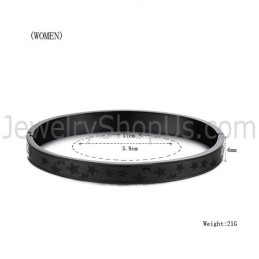 Tatanium Black Stars Koppel Armbanden C863