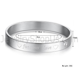 Tatanium Sweetheart "Forever Love" Koppelarmbanden Met Strass Steentjes C847