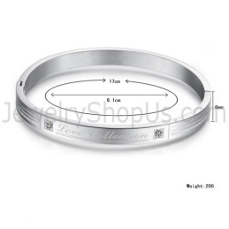 Tatanium "Love Collection" Paar Armbanden Met Strass Steentjes C849