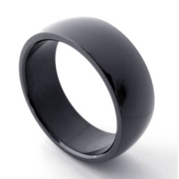 Gepolijste Zwarte Titanium Ring