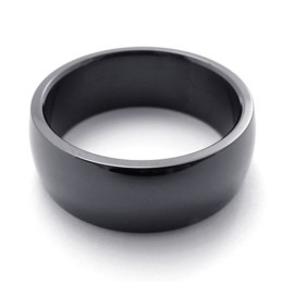 Gepolijste Zwarte Titanium Ring