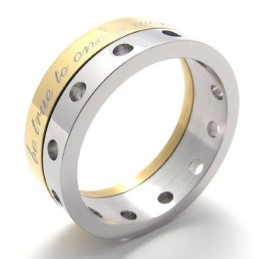 Halfgouden Titanium Ring