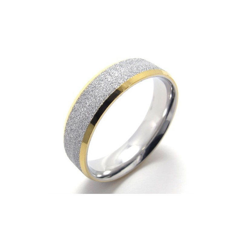 Gouden Accent Parel Titanium Ring Gouden Accent Parel Titanium Ring