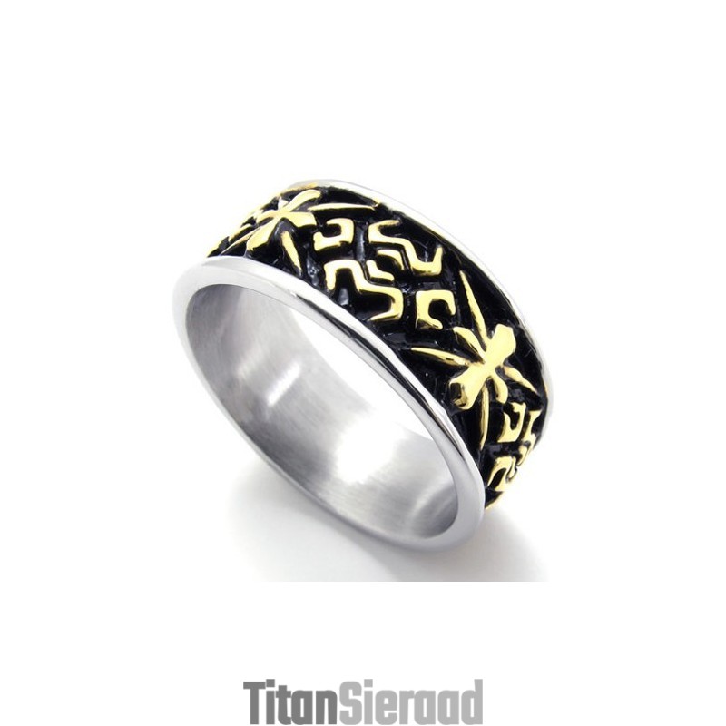Gouden Vintage Titanium Ring Gouden Vintage Titanium Ring