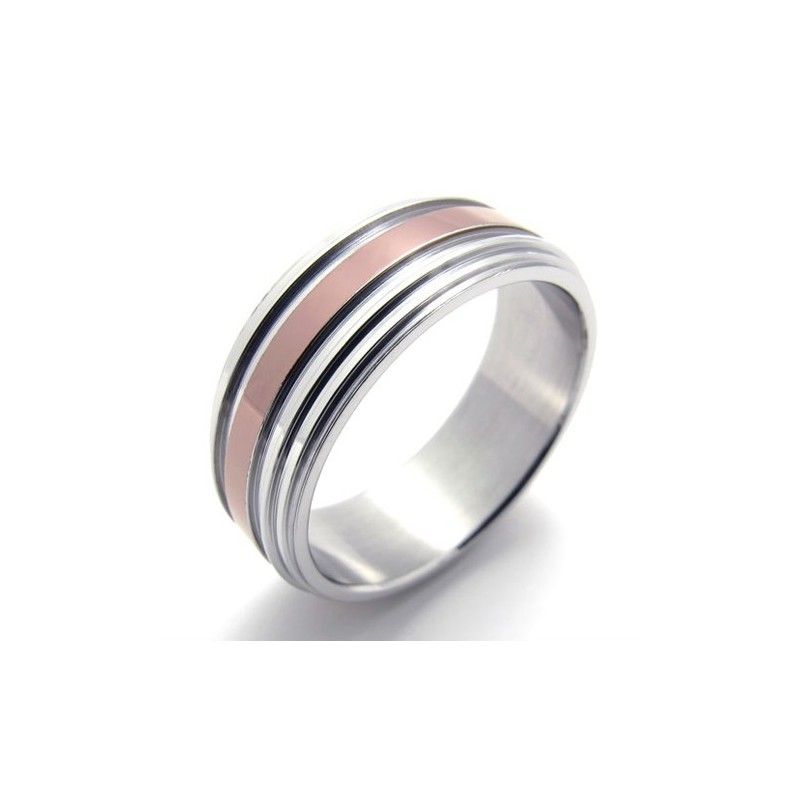 Roségouden Titanium Ring