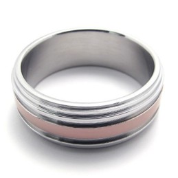 Roségouden Titanium Ring