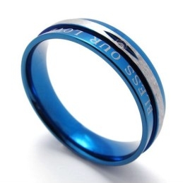 Diamantblauwe Titanium Ring