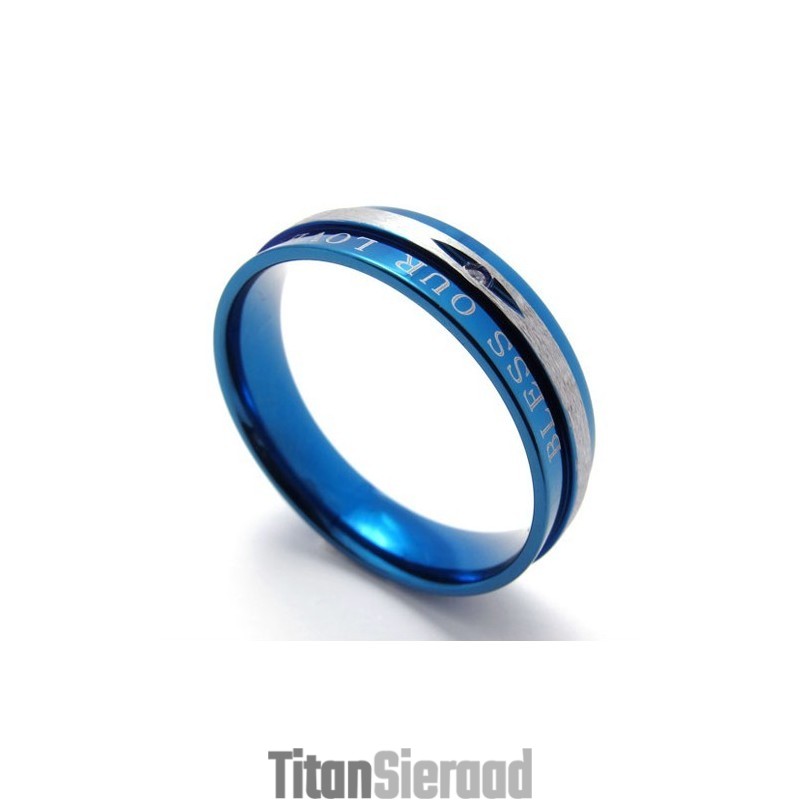 Diamantblauwe Titanium Ring Diamantblauwe Titanium Ring