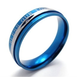 Diamantblauwe Titanium Ring