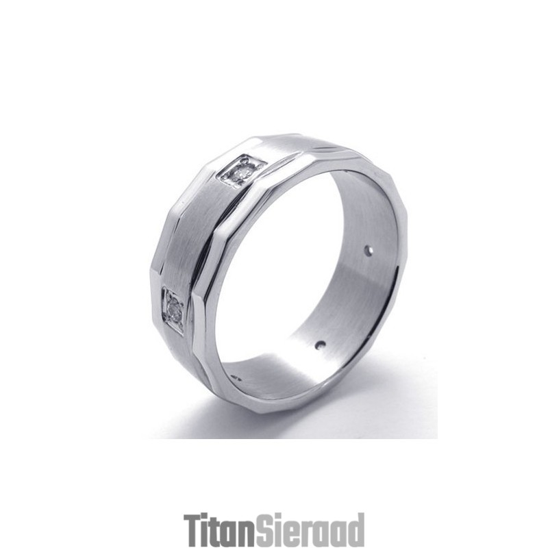 Diamanten Titanium Ring