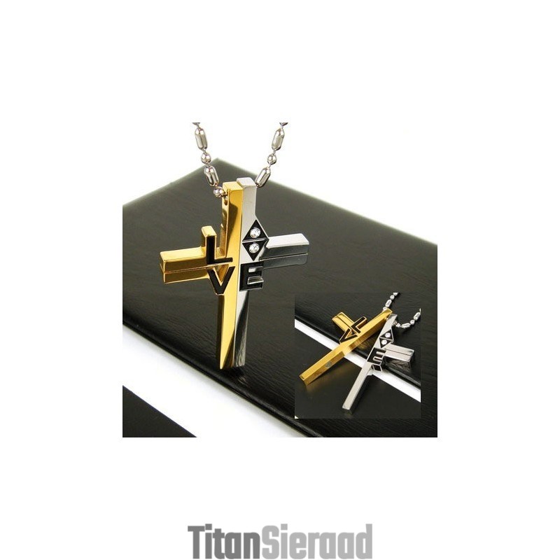 Cool Man Love Cross Pure Titanium Hanger Cadeau
