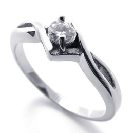 Dames Diamanten Titanium Ring