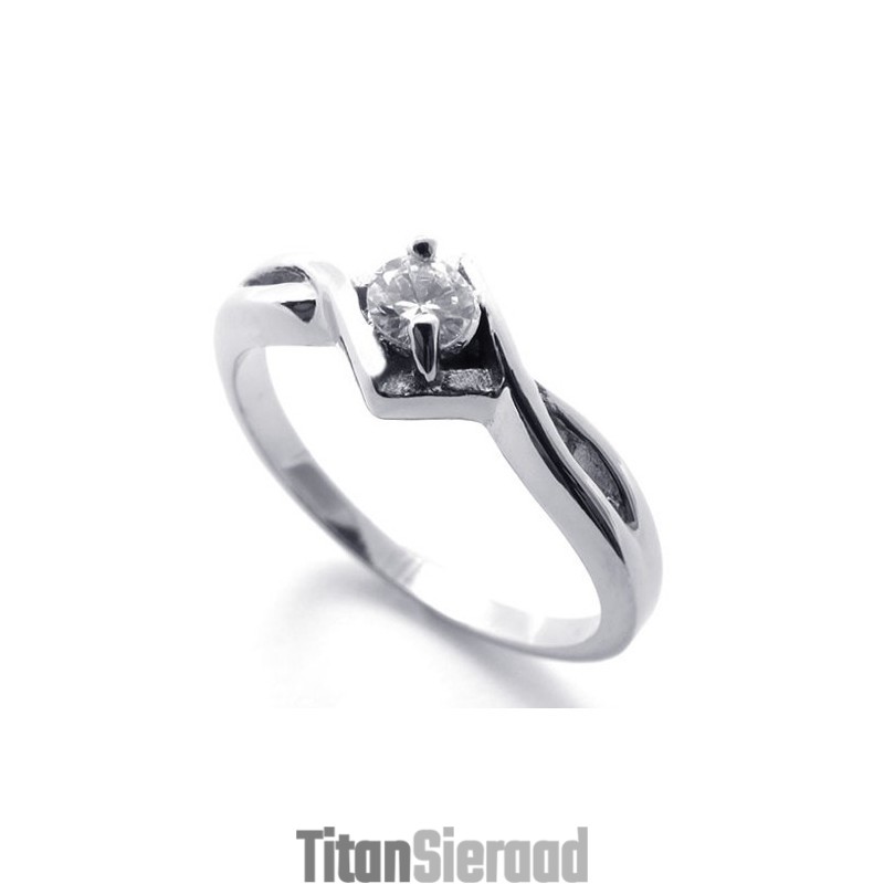 Dames Diamanten Titanium Ring