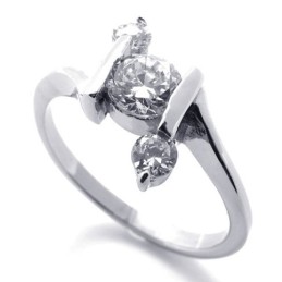 Diamanten Titanium Ring Voor Vrouwen