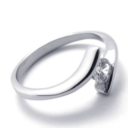 Diamanten Titanium Ring Voor Vrouwen