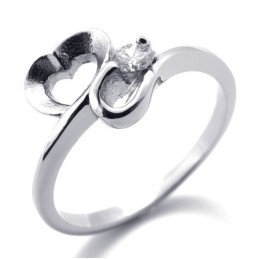 Diamanten Dames Titanium Ring