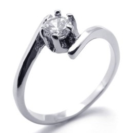 Dames Diamanten Titanium Ring