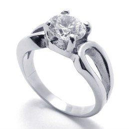 Dames Diamanten Titanium Ring