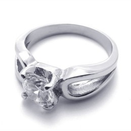 Dames Diamanten Titanium Ring