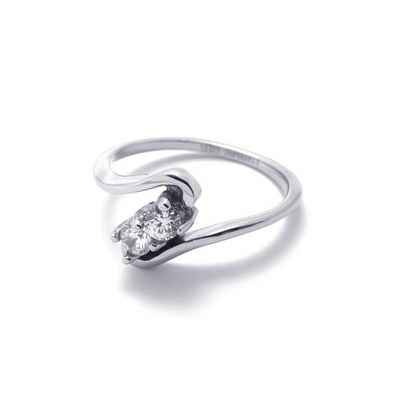 Diamanten Dames Titanium Ring