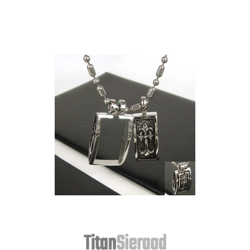 Exclusief Kruis Van Puur Titanium Als Geschenk Voor Mannen