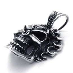 Zwarte Diamanten Schedel Titanium Hanger