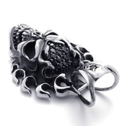 Zwarte Diamanten Schedel Titanium Hanger